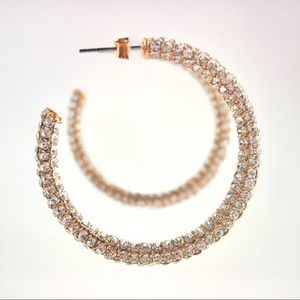 π«Zara Sparkling Rhinestone Hoopsπ«